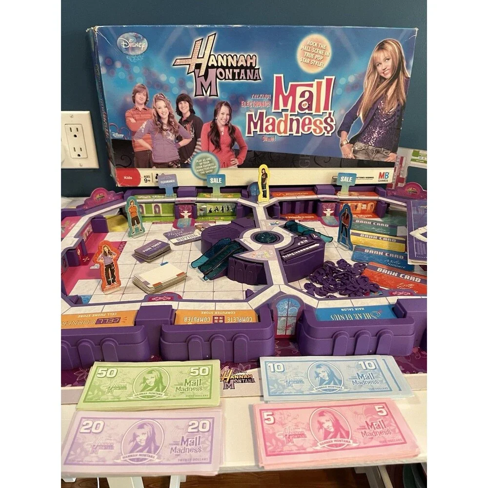 Disney Hannah Montana Electronic Mall Madness Game Hasbro 2008 *Tested-Read